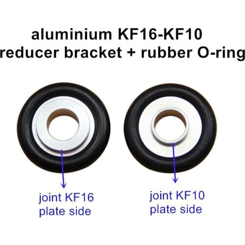 5Pcs Aluminium KF16 to KF10 Center Bracket + Rubber O-ring for Vacuum Flange Pipes Fittings Joint