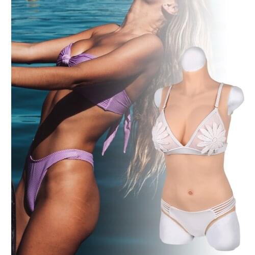 CYOMI C/D/E Cup Large Triangle Bodysuit Silicone Breast Forms Crossdress Vagina Penetration Transgender Drag Queen Silicone Boob