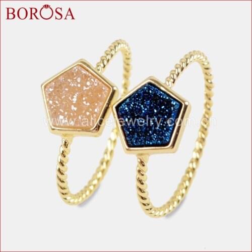 BOROSA Women's Gold Rings