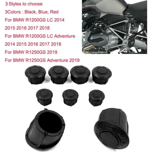 For BMW R 1200GS R1200GS LC Adventure ADV 2014-2018 R1250GS 2019 3 Color 9PCS Frame Hole Cover Caps Plug Decor Frame Cap Set