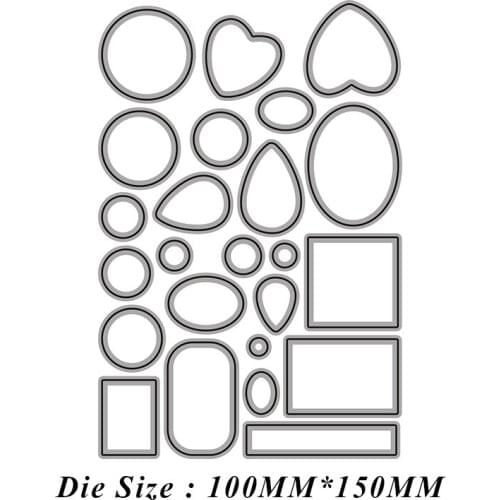 Geometry Frame Metal Cutting Dies for DIY Scrapbooking Photo Album Decorative Embossing PaperCard Crafts Die 2021