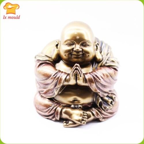 LXYY MOULD New 3d silicone soap and candle mold, plaster mold-happy Buddha
