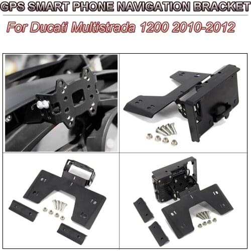 Mounting Bracket Adapter Holder GPS Smart Phone Navigation Mount For DUCATI MULTISTRADA 1200 MY 2010-2012