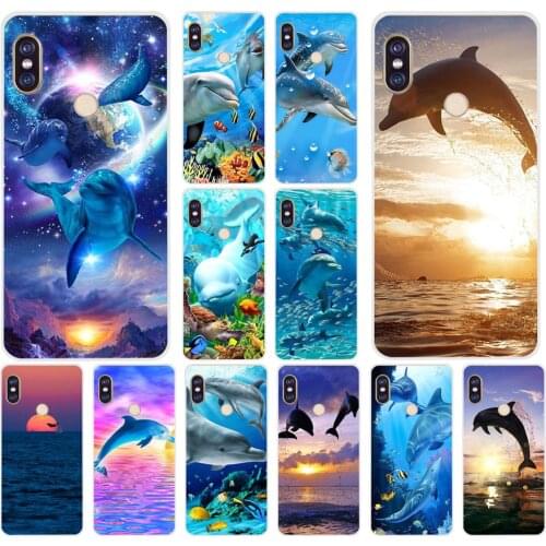 125H ocean dolphin Dance And Jumping Soft Silicone Tpu Cover phone Case for xiaomi redmi 6 pro 5 plus note 6 pro 4 4x mi 8
