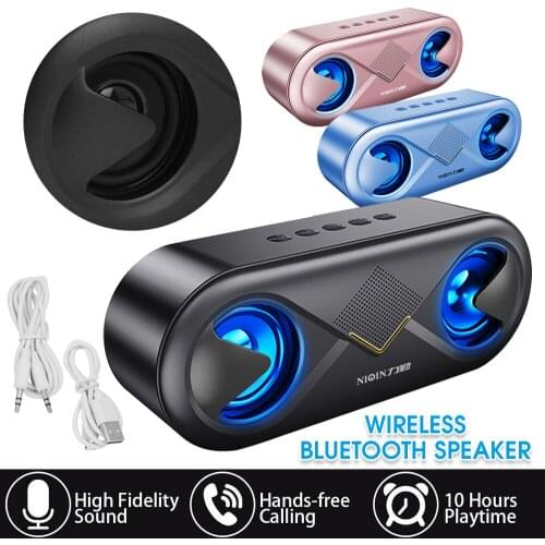 Portable Speaker Wireless Bluetooth Loudspeaker 4D Stereo Sound Subwoofer Support TF Card/USB Drive/3.5mm AUX for Home Outdoor