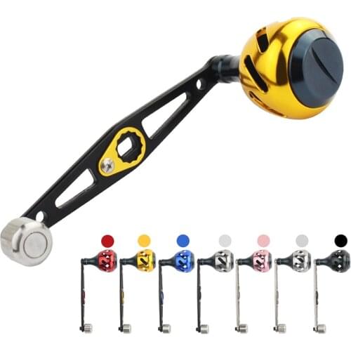 EKfan Aluminum Alloy Fishing Reel Handle 110MM Handle & 35MM Knob 8*5mm Hole For Spinning Fishing wheel accessories