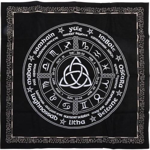 Constellation Tarot Tablecloth Witch Divination Altar Cloth Velvet Mat Board Game Astrology Oracle Card Pad