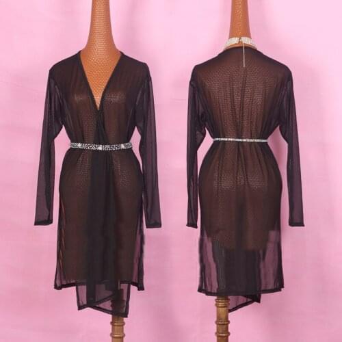 Standard Sexy Latin Dance Dress Women Fashion Black Salsa Tango Tops Lady Rumba Flamenco Competition Dance Costumes B206