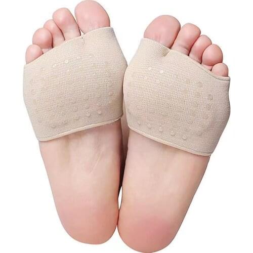 1 Pair Metatarsal Sleeve Pads Half Toe Bunion Sole Forefoot Gel Pads Cushion Half Sock Supports Prevent Calluses Blisters