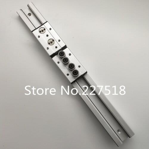 1pc Double axis roller linear guide rail SGR15 L400/500/600/700/800/900/1000mm + 2pcs SGB15 block