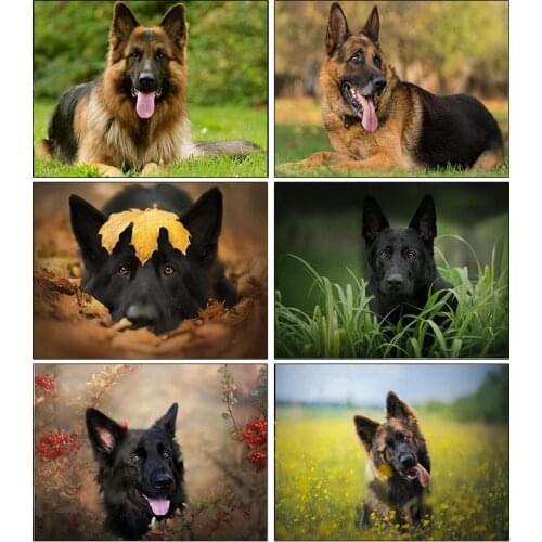 3D Diamond Painting "Animal German shepherd dog " DIY Full Rhinestones Drill Cross-stitch Kits Square Round Diamond Embroide