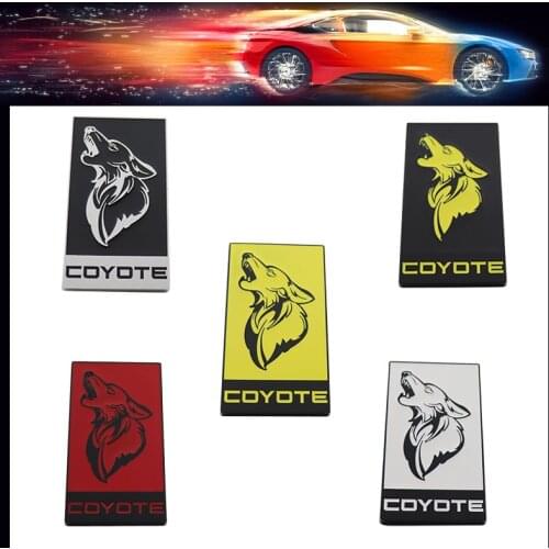 3D Premium Coyote car Hood Fender trunk Decklid Bonnet Nameplate Decal Emblem Badge Sticker for Mustang GT GT350