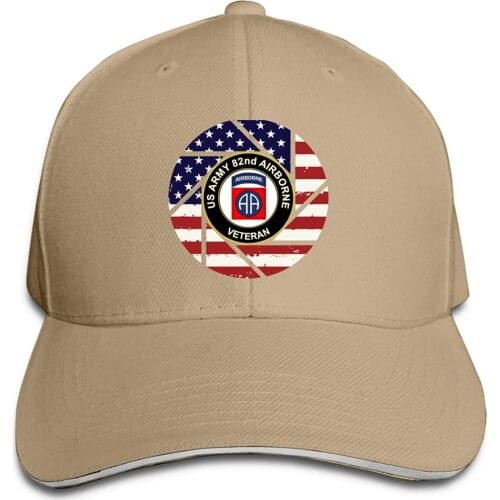 Baseball Cap Denim For Men 2021 Us Army Veteran 82nd Airborne Men Womens Adjustable Hat Sandwich Sun Hat