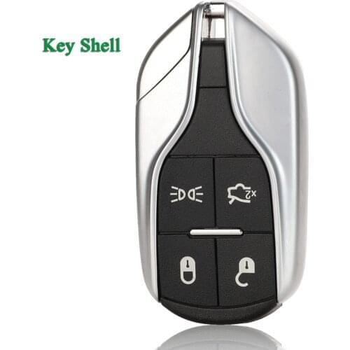 Bilchave 4 Buttons Remote Smart Luxury Car Key Shell For Maserati President Ghibli Quattroporte Levant Card Replacement