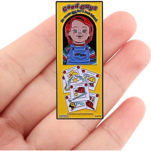 DZ1552 Horror Movie Enamel Pins Brooches Woman Men Backpack Bags Badge Fashion Lapel Jewelry Kids Friends Birthday Gifts