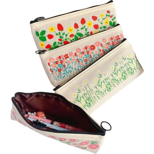 Pencil Case Flower Prints Pencilcase for Kids Reward Gifts Pen Case Pencil Bag Pencils Pouch School Supplies