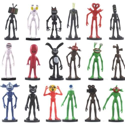 Wholesale 6 sets Siren Head Action Figure Toys 10cm Cartoon Sirenhead Horror Model PVC Figurines Toy set Gifts for boys
