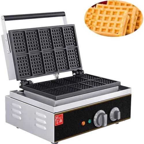 Electric Waffles Maker Machine Iron Sandwich Maker Commercial Household Ten Grid Waffle Machine Waffle Cake Machine FY-10