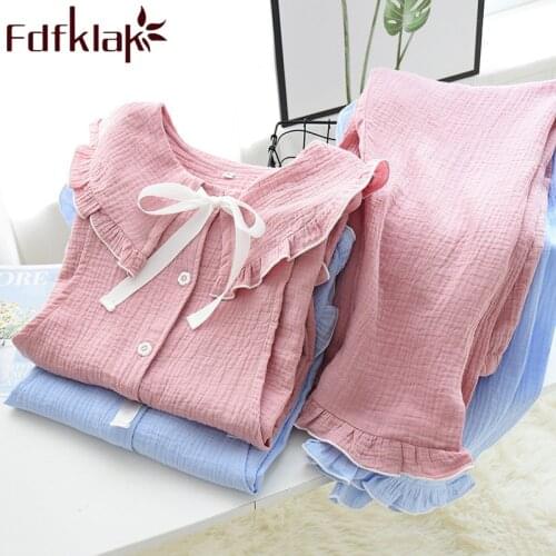 Fdfklak Spring Autumn Pyjamas Women Matternity Clothes Cotton Pajamas For Pregnant Women Long Sleeve Breastfeeding Pijama