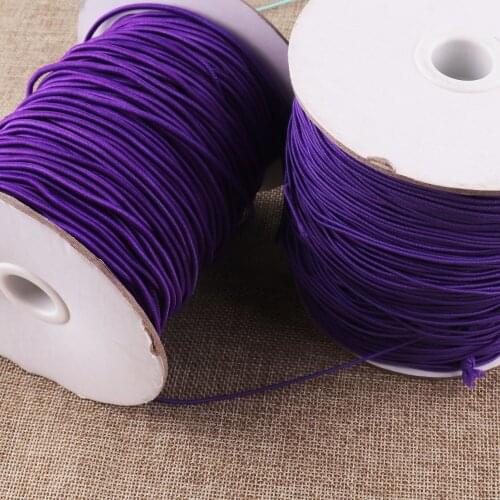 20 M Purple Nylon Round Elastic Cord Elastic band,Elastic Cord Stretch String,Rope Finish Sewing Thread for Knitting