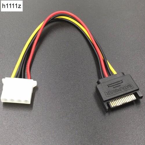 New SATA to 4Pin Power Cable Serial ATA 15pin Male to Molex IDE 4pin Female Power Supply Cable for BTC Miner Mining Machine 20CM