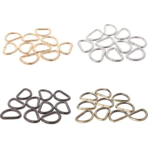 10pcs 25mm Inner Width Metal Half Round Shaped Non Welded D Ring DIY Accessories LX9F