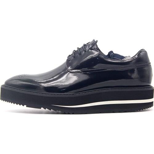 Fashion platform Shoes Genuine leather wedding Shoes Oxford Casual shoes handmade increase Derby men shoes