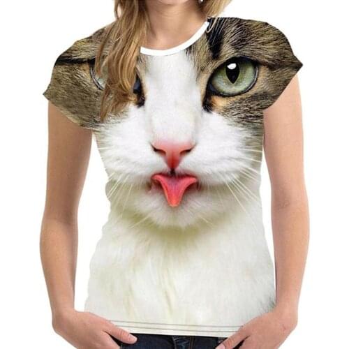 New Cool T-shirt Men/Women 3d T shirt Print two cat Short Sleeve Summer Tops Tees funny T shirt Male