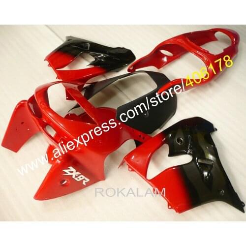 Custom Cowling For Kawasaki Ninja ZX-9R 98/99 ZX9 R 98 99 ZX 9R 9R 1998-1999 Red Black Fairings ABS Parts For Sales