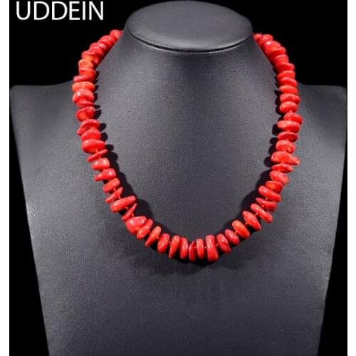 UDDEIN African Coral Necklace Vintage Statement Choker Bib Beads Nigerian wedding Indian Jewelry Maxi Necklace For Women Gift