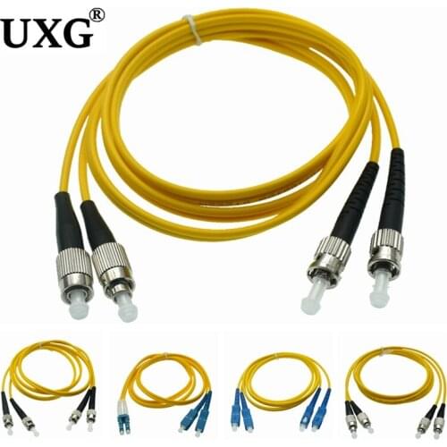 Carrier Grade Dual Core Single-mode Optical Fiber Jumper Double LC To LC SC FC ST Square To Round Pigtail Network Jumper Cable