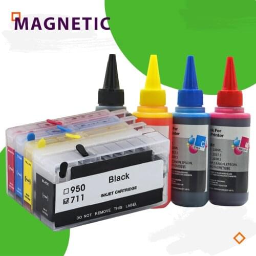 Compatible Cartridge Replacement For HP 711 XL Refillable Inkjet Cartridge with Chip Deskjet T520 T120 Printer