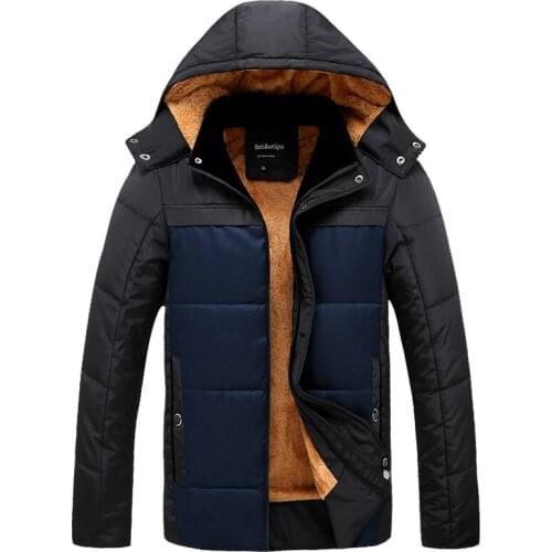 Warm Coat Men Winter Sport Jacket 2019 New Fleece Lining Mens Windbreaker Thicken Thermal Gym Coats Detachable Hood Run Jackets