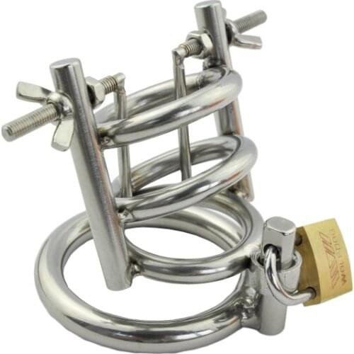 Chaste Bird Stainless Steel Male Chastity Device with Urinary Plug,Cock Cage,Chastity Belt,Penis Ring,Virginity Lock A148