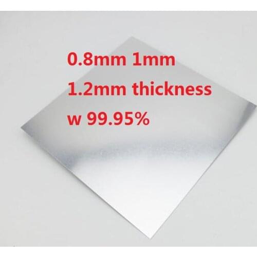 0.8mm 1mm 1.2mm Tungsten plate wolfram board W-Ni-Fe foil Tungsten electrode sheet W 99.95% Lanthanated Tungsten alloy plate