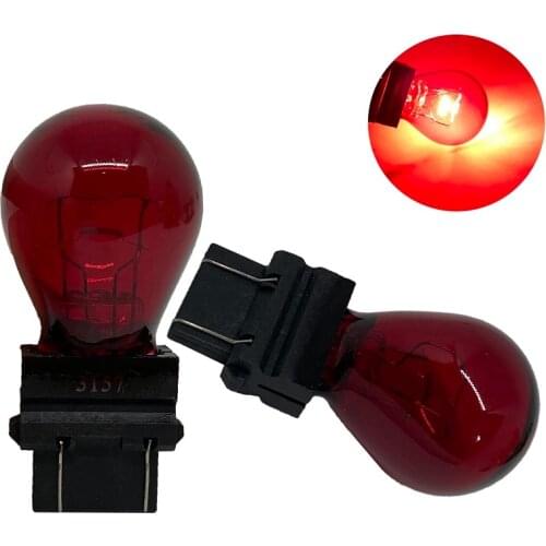 1pcs T25 3156 3157 P27W 12V 27W clear car external Turn signal Lights bulb halogen lamp high quality Amber white Red