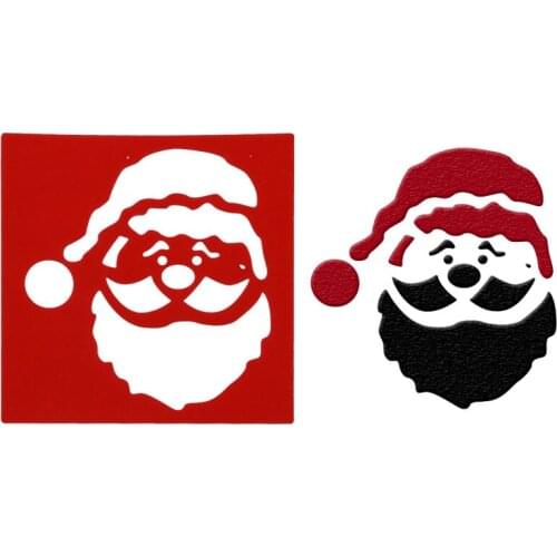 14*14 SANTA CLAUS pvc Layering Stencils for DIY Scrapbooking/photo album Decorative Embossing DIY Paper Cards Crafts