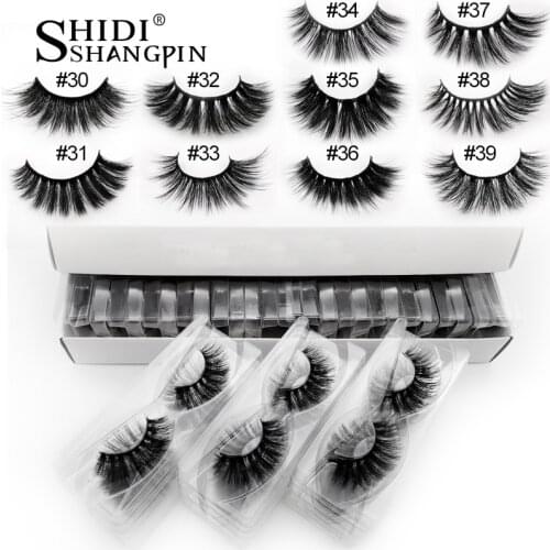 4/20/30/40/50/100 pairs wholesale mink eyelashes natural long handmade 3d lashes makeup eyelash extension faux cils in bulk