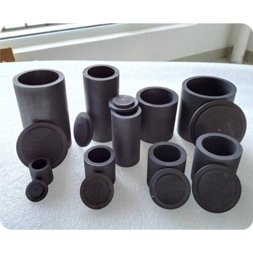 99.95%Pure Graphite Crucible with Lids /R50* H80mm/ Cylindrical Crucible /Graphite Crucible