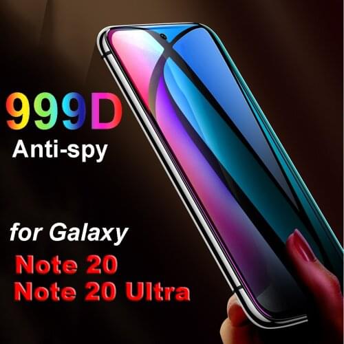 999D Privacy Anti-Spy Tempered Glass Screen Protector for Samsung Galaxy Niote 20 Ultra Hydraulic film UV Protectors for Note20