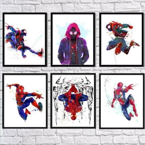 5D DIY Diamond Painting Disney The Amzing Spider-man Avengers Marvel Abstract Superhero Spiderman Poster Kids Room Decor