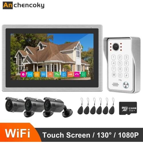 Anchencoky WiFi Wireless Video Door Phone IP Video Intercom System 130Degree Call Panel with Motion Sensor Support Remote Unlock