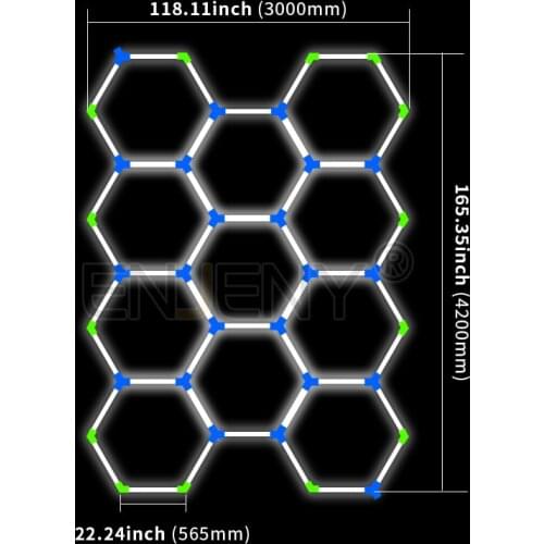 SLMC08 Customized design for the car polishing popular in France hexagon led panel light