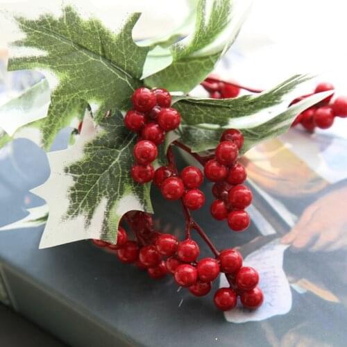 Artificial Flower Christmas Berries Bean Paste Beans For Wedding DIY Christmas Home Party Wedding Decoration