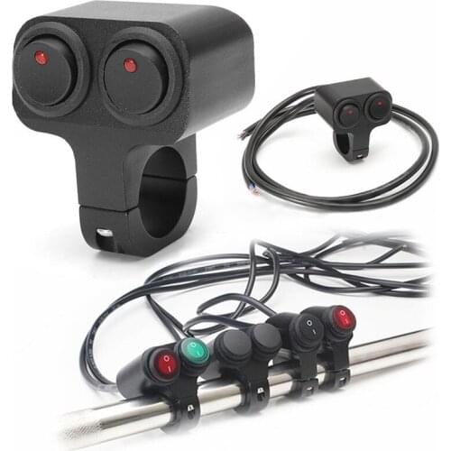 JX-LCLYL 12V Motorcycle 22mm Handlebar On Off Switch Headlight Spot Fog Light Indicator