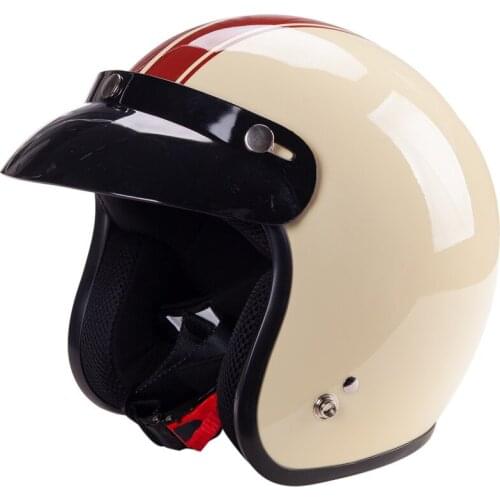 Classic low profile 3/4 open face helmet for moto sports ZR-207 motorcycle helmet with goggle strap an visor