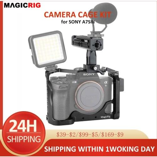 MAGICRIG Camera Cage Kit with NATO Top Handle & HDMI-compatible Cable Clamp for Sony Alpha 7S III / A7S3 / A7SIII Camera