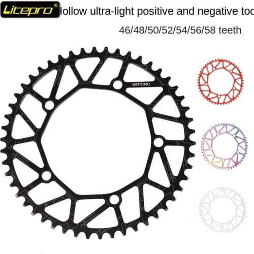 Litepro ultra-light lp positive and negative teeth 46T 50 52 54 56 58T single disc 130BCD folding car sprocket wheel