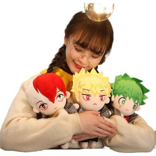 25cm New Anime Boku No My Hero Academia Mini Doll Midoriya Izuku Bakugou Katsuki Todoroki Cosplay DIY Change Dolls Plush Toy