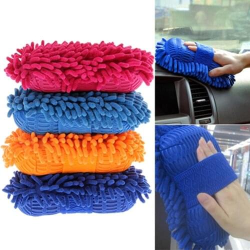 Soft Sponge Pad Car Vehicle Care Washing Brush Window Glass Cleaning Glove Tool Car Washing Sponge Soft Water Absorbent